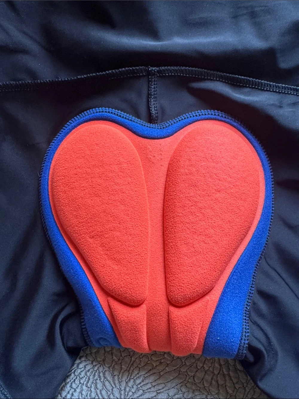 Men Blue and Black Cycling Shorts with Padded Chamois